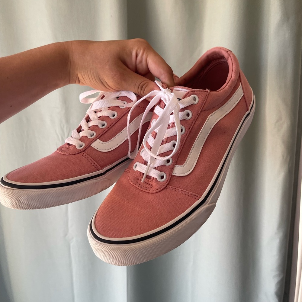 Vans Women's Pink Canvas Sneakers - Picture 2 of 8